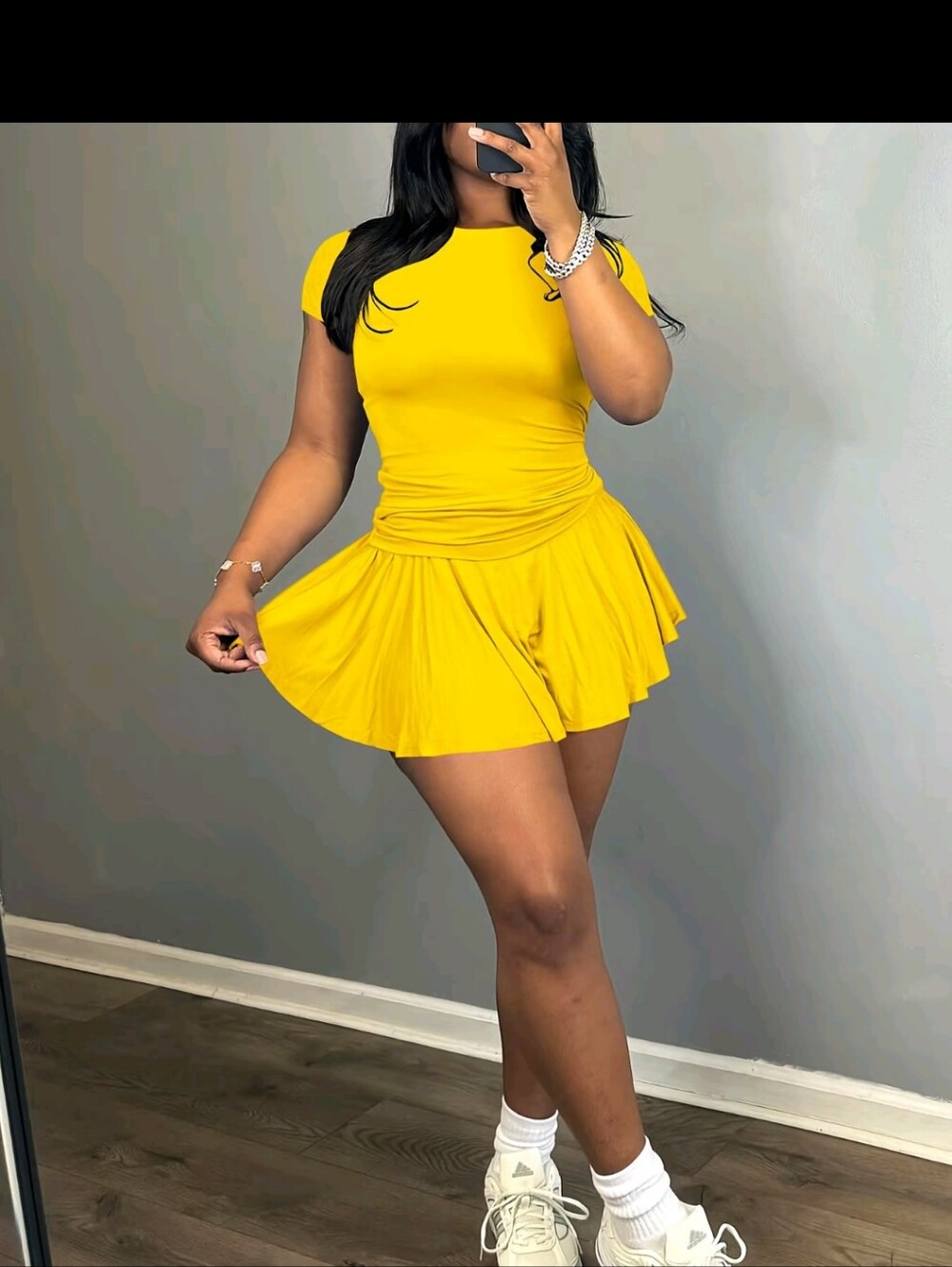 yellow skirt set xxl